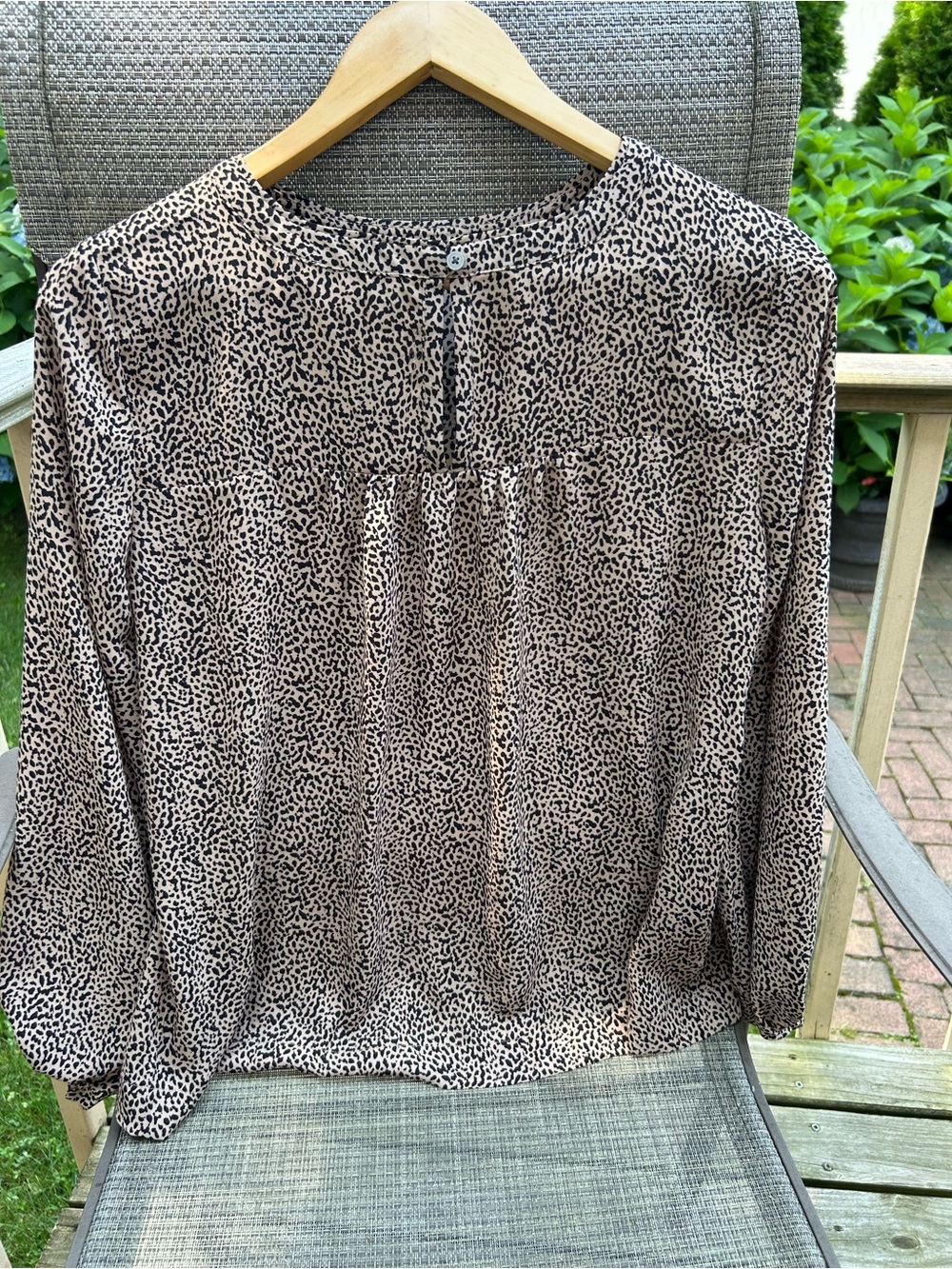 Women’s Leopard Print Long Sleeve Top - Picture 2 of 3
